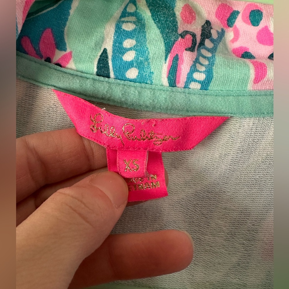 Lilly Pulitzer Floral Quarter-Zip Pullover - Picture 5 of 9